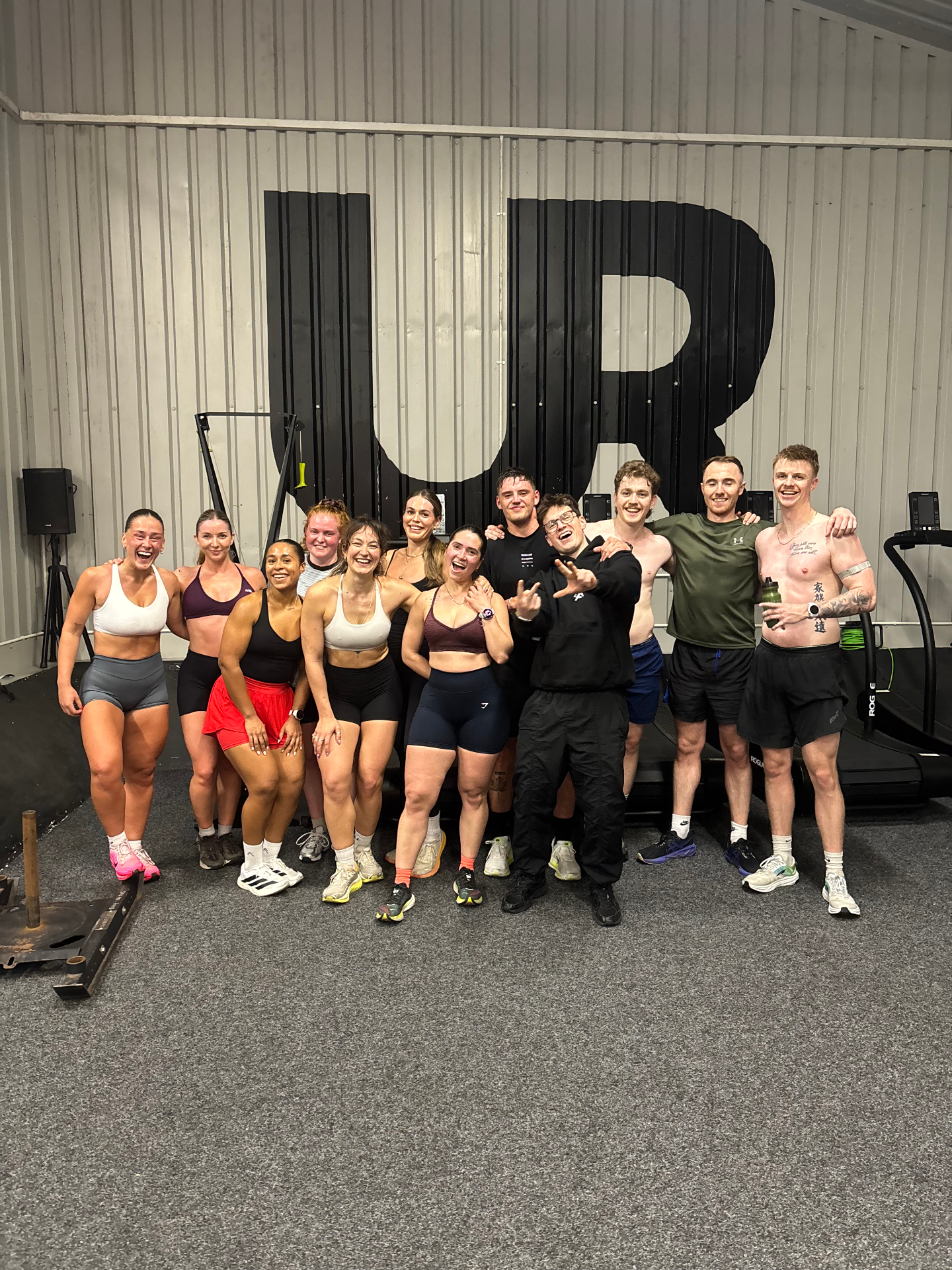 Post-session group shot in the gym